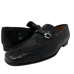 Mezlan Brown Textured Slip-On Loafers